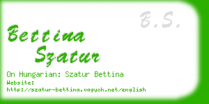 bettina szatur business card